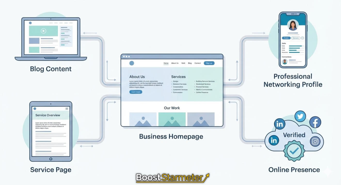 Professional business presence across website and networking platforms for IMDb service provider